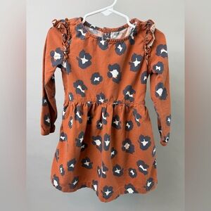 Leopard Print Dress Long Sleeve Simple Joys by Carters 3T